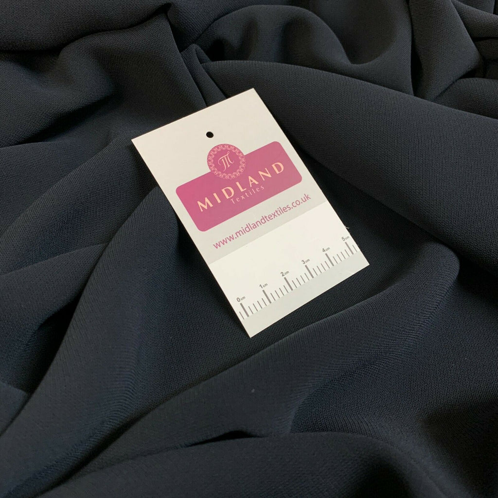 Navy Blue Georgette Elastane Fabric M1472