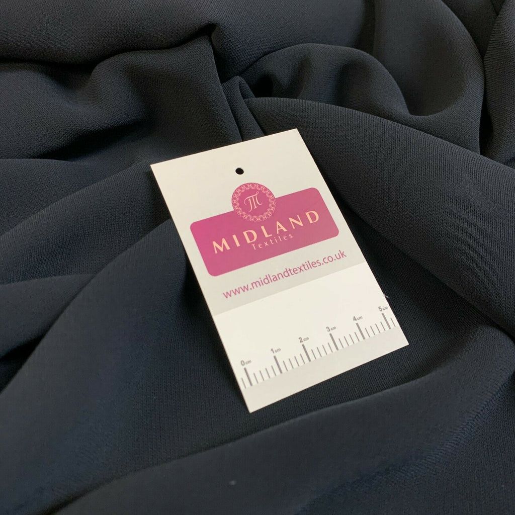 Navy Blue Georgette Elastane Fabric M1472