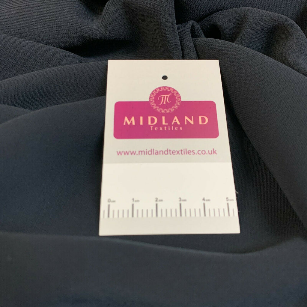 Navy Blue Georgette Elastane Fabric M1472