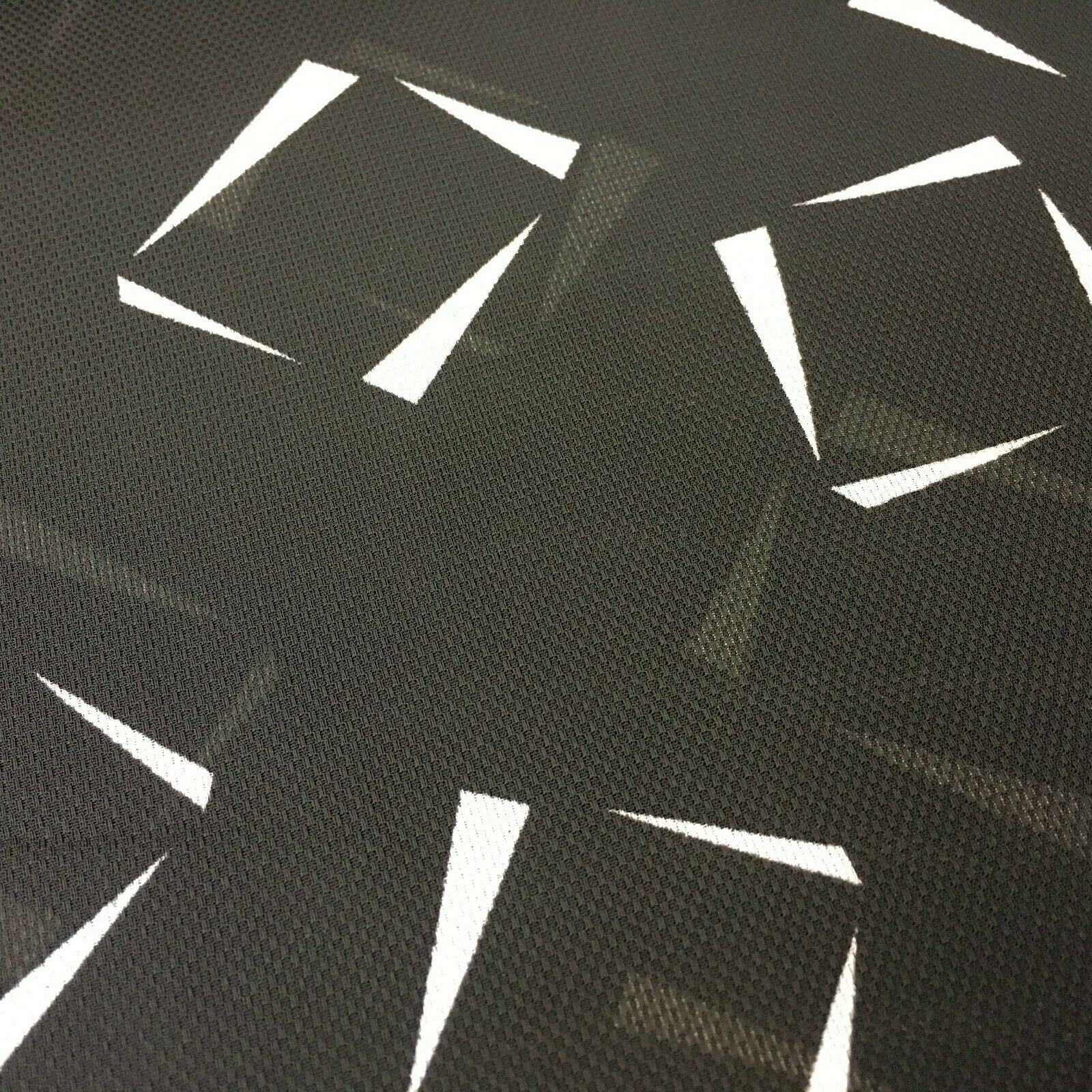 Black Geometric Printed soft Georgette twist voile Dress Fabric 147cm MK1185-5