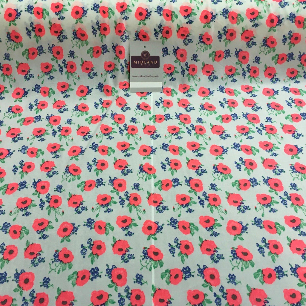 Floral Ditsy Printed ity jersey Lycra Stretch Dress Fabric 58