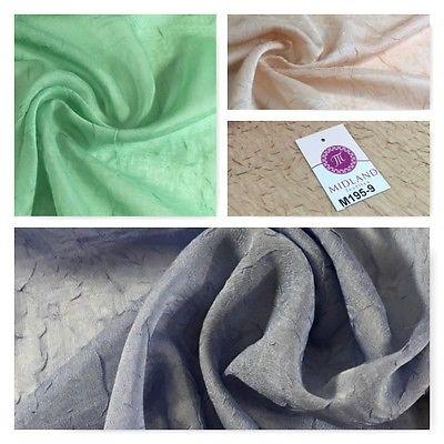Crushed Crinkled Lightweight Chiffon dress and scarf Fabric 58' M195 Mtex