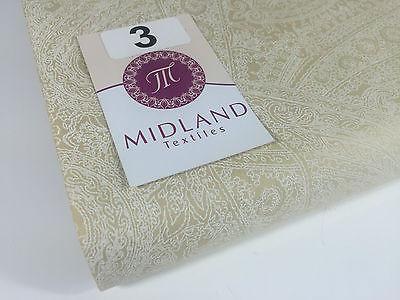 Floral Paisley Pastel white lacquer Print Fabric 100% Cotton 44' Wide  M527 Mtex