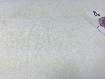 Floral Paisley Pastel white lacquer Print Fabric 100% Cotton 44' Wide  M527 Mtex