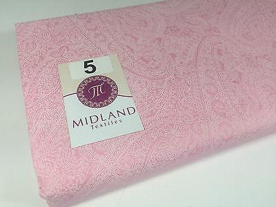 Floral Paisley Pastel white lacquer Print Fabric 100% Cotton 44' Wide  M527 Mtex