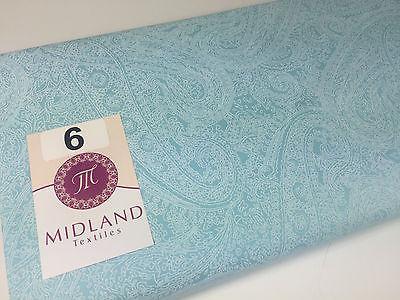 Floral Paisley Pastel white lacquer Print Fabric 100% Cotton 44' Wide  M527 Mtex