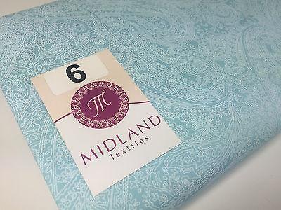 Floral Paisley Pastel white lacquer Print Fabric 100% Cotton 44' Wide  M527 Mtex