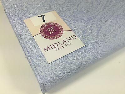 Floral Paisley Pastel white lacquer Print Fabric 100% Cotton 44' Wide  M527 Mtex