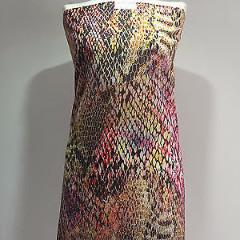 Animal Print Royal Micro Satin Fabric 58'  M145-23 Mtex