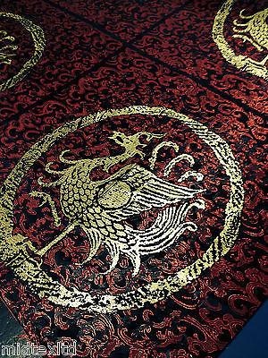 Chinese Fabric Dragon Brocade for Cushions 2 Panels - 55cm by 55cm.M48 Mtex