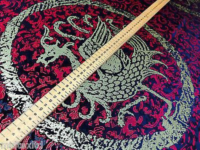 Chinese Fabric Dragon Brocade for Cushions 2 Panels - 55cm by 55cm.M48 Mtex
