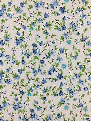 Floral Leaf and stem poly cotton print dress craft fabric 44' Wide M335 Mtex