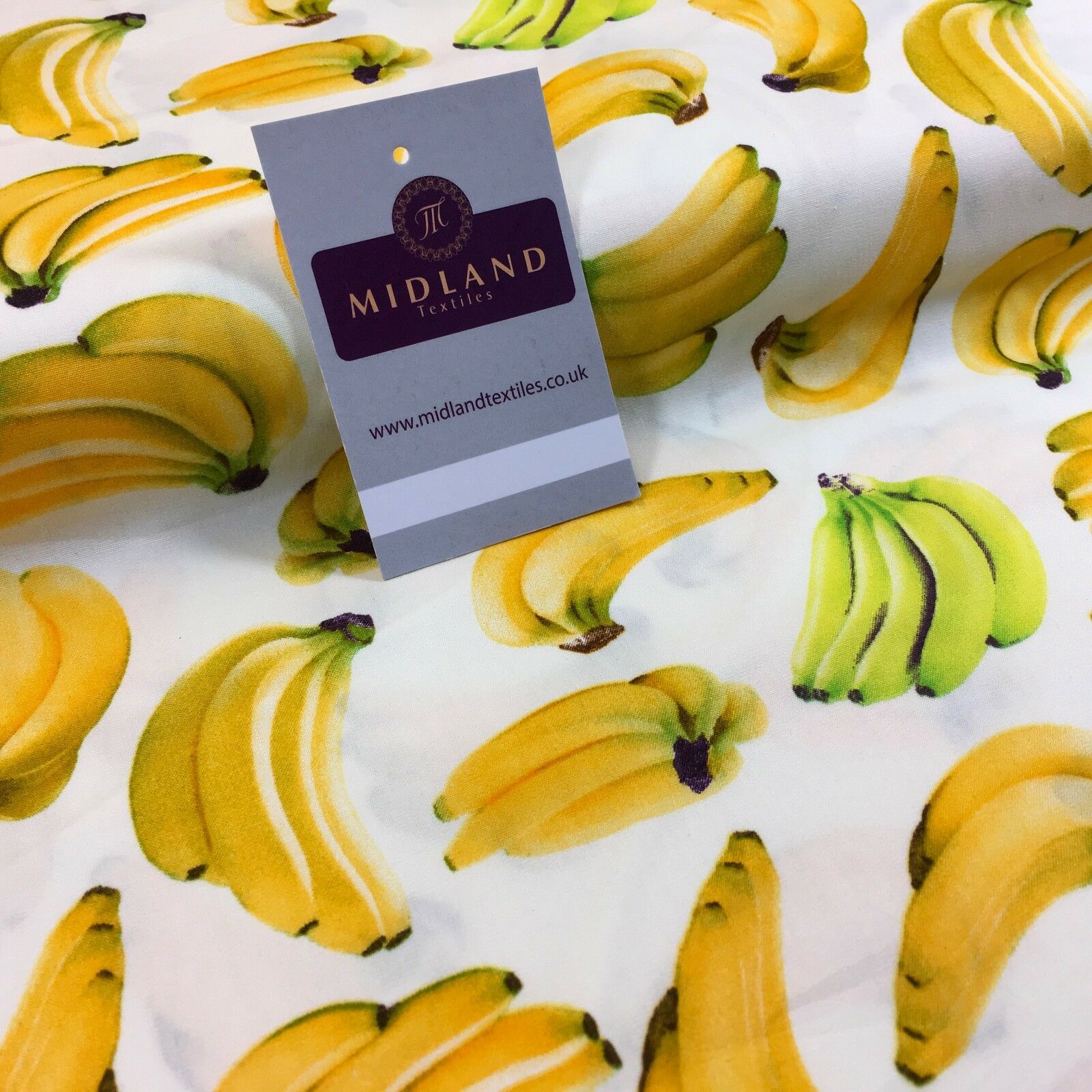 Bunches of Banana cotton poplin printed crafting fabric 44' M768 Mtex