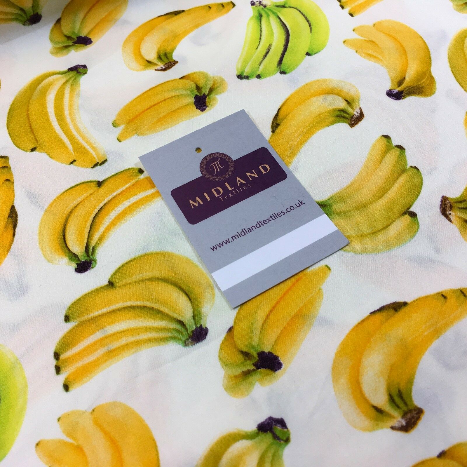 Bunches of Banana cotton poplin printed crafting fabric 44' M768 Mtex