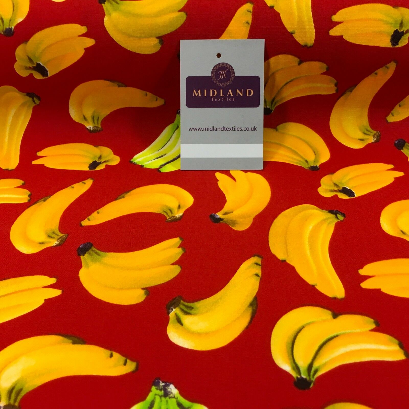 Bunches of Banana cotton poplin printed crafting fabric 44' M768 Mtex