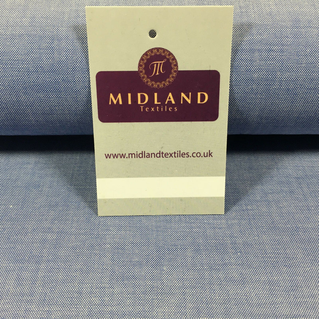 100% Cotton chambray fabric ideal for shirts, tunics and dresses 58