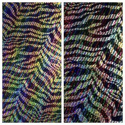 Animal Printed Foil Jersey 1 way stretch Sequin Dress Fabric 55' wide M639 Mtex