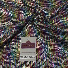 Animal Printed Foil Jersey 1 way stretch Sequin Dress Fabric 55' wide M639 Mtex