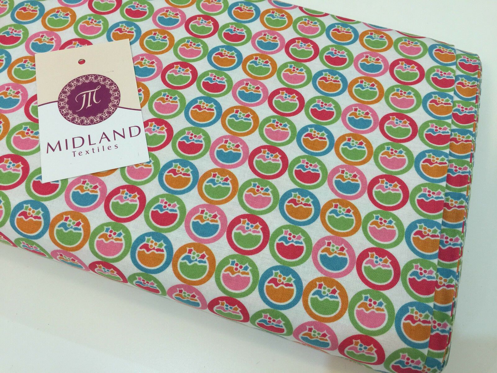 Blue Christmas themed Characters 100% Cotton Patchwork & Crafting Fabric 45'