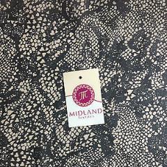 Black and Beige chiffon fabric Lightweight 44' M161-22 Mtex