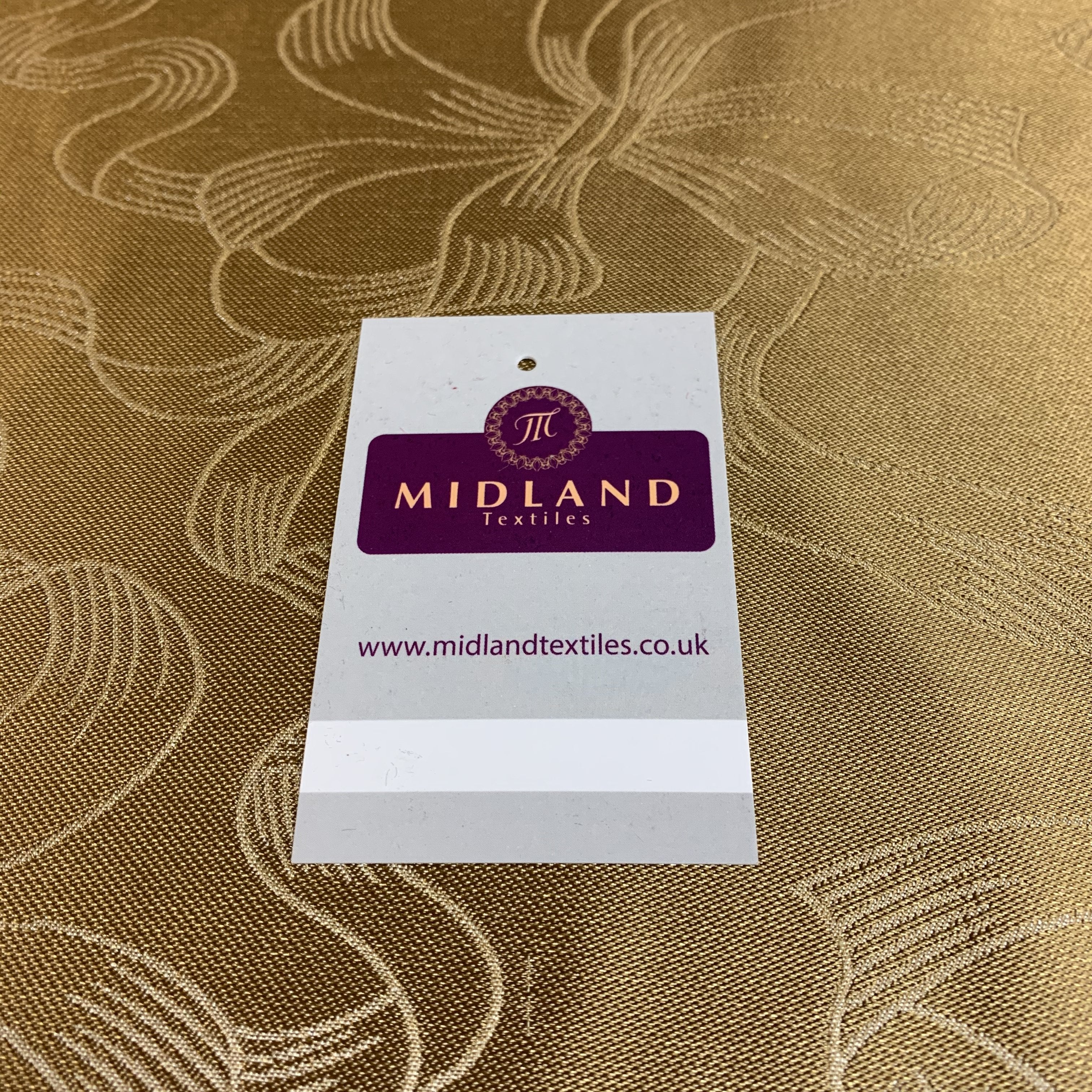 Gold Ribbon and Bow Metallic jacquard brocade Fabric 110cm Wide M395-27