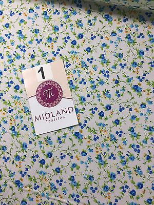 Floral Vintage poly cotton print dress craft fabric 44' Wide M352 Mtex