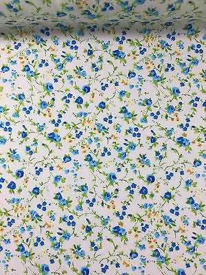 Floral Vintage poly cotton print dress craft fabric 44' Wide M352 Mtex