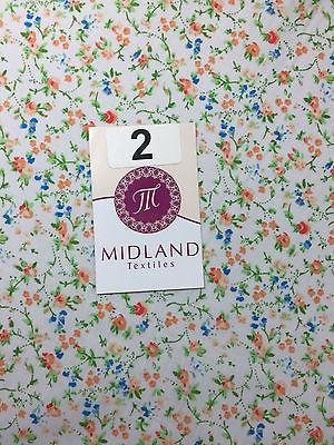 Floral Vintage poly cotton print dress craft fabric 44' Wide M352 Mtex