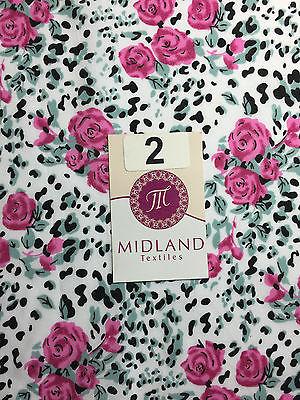 Floral poly cotton rose print dress craft fabric 44' Wide M354 Mtex