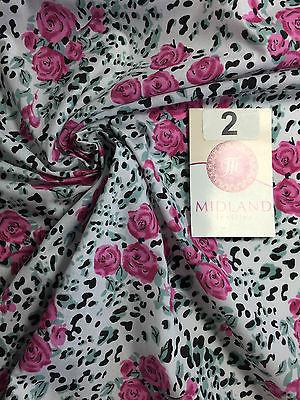 Floral poly cotton rose print dress craft fabric 44' Wide M354 Mtex