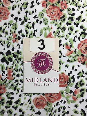 Floral poly cotton rose print dress craft fabric 44' Wide M354 Mtex