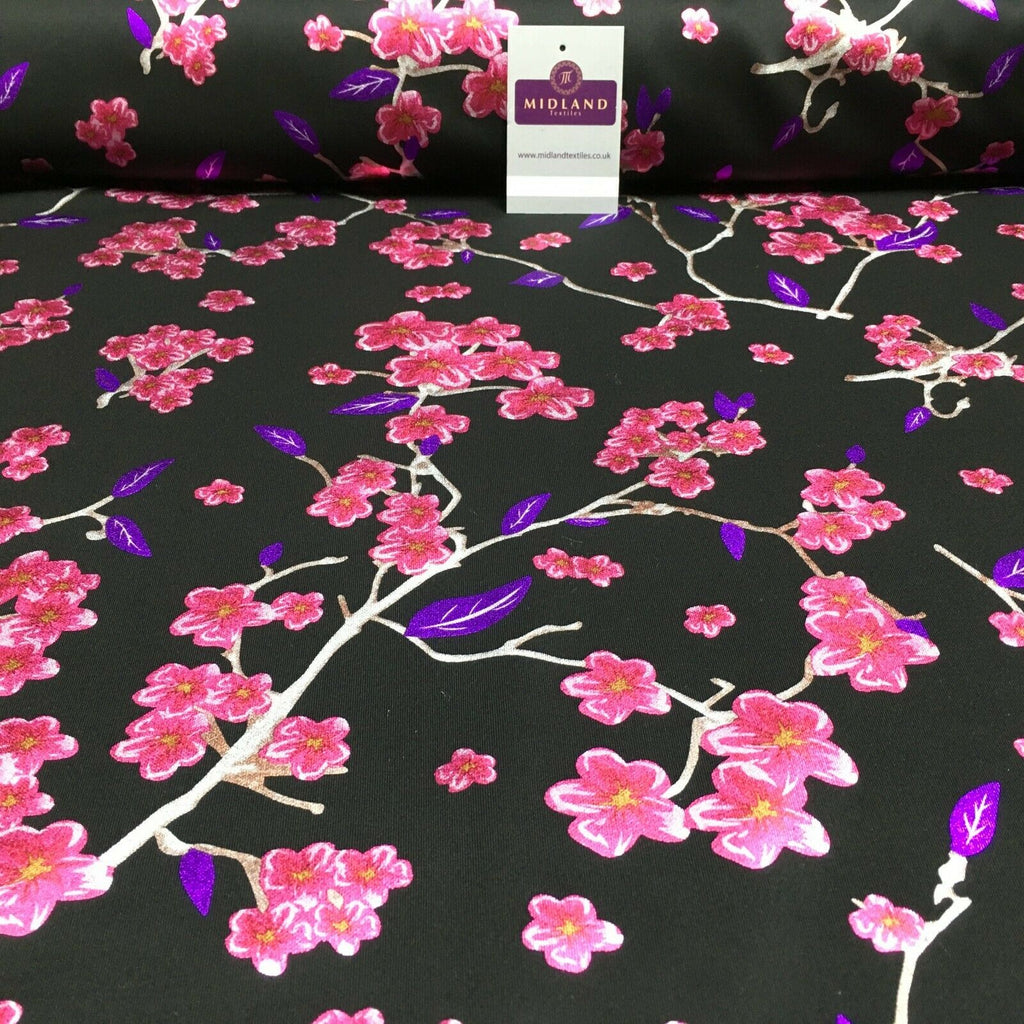 Foil Floral Printed Scuba Fabric 150cm MH1338