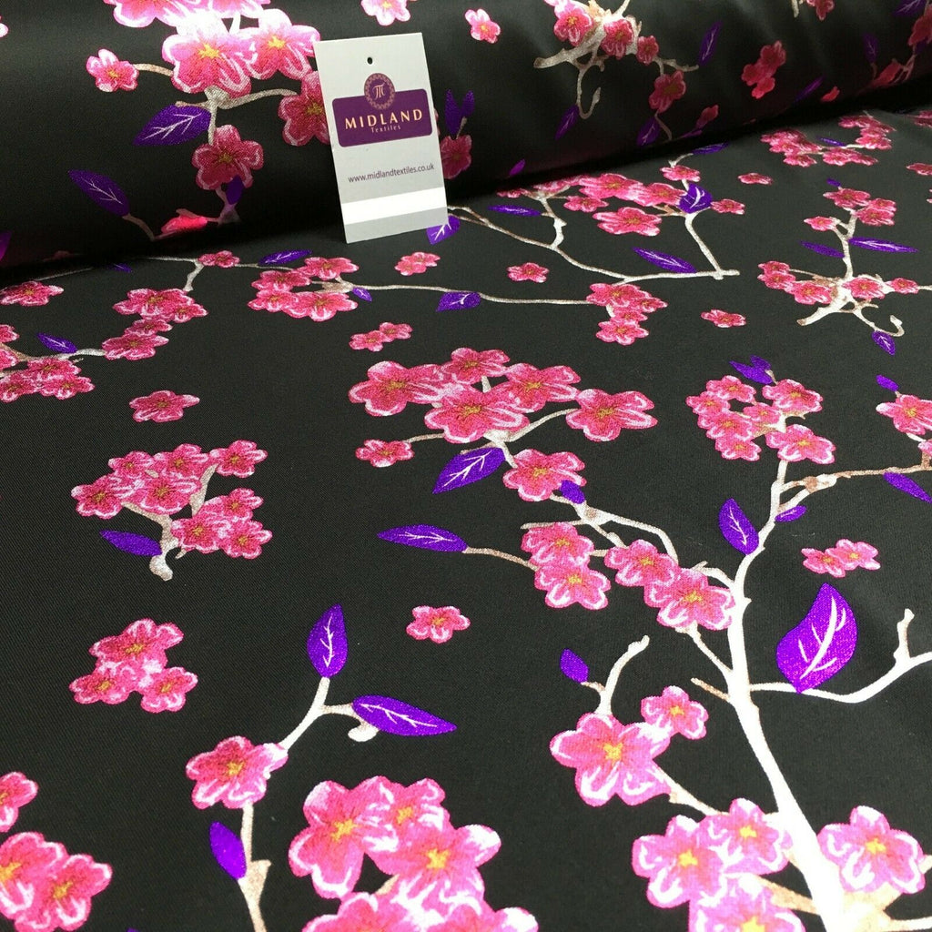 Foil Floral Printed Scuba Fabric 150cm MH1338