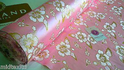 Floral Blossom Satin Brocade Dress Fabric 45' wide D2 M43 Mtex