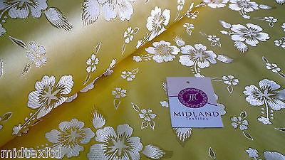 Floral Blossom Satin Brocade Dress Fabric 45' wide D2 M43 Mtex