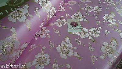 Floral Blossom Satin Brocade Dress Fabric 45' wide D2 M43 Mtex
