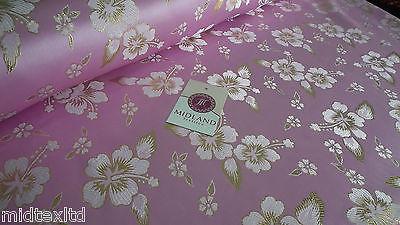 Floral Blossom Satin Brocade Dress Fabric 45' wide D2 M43 Mtex