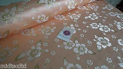 Floral Blossom Satin Brocade Dress Fabric 45' wide D2 M43 Mtex