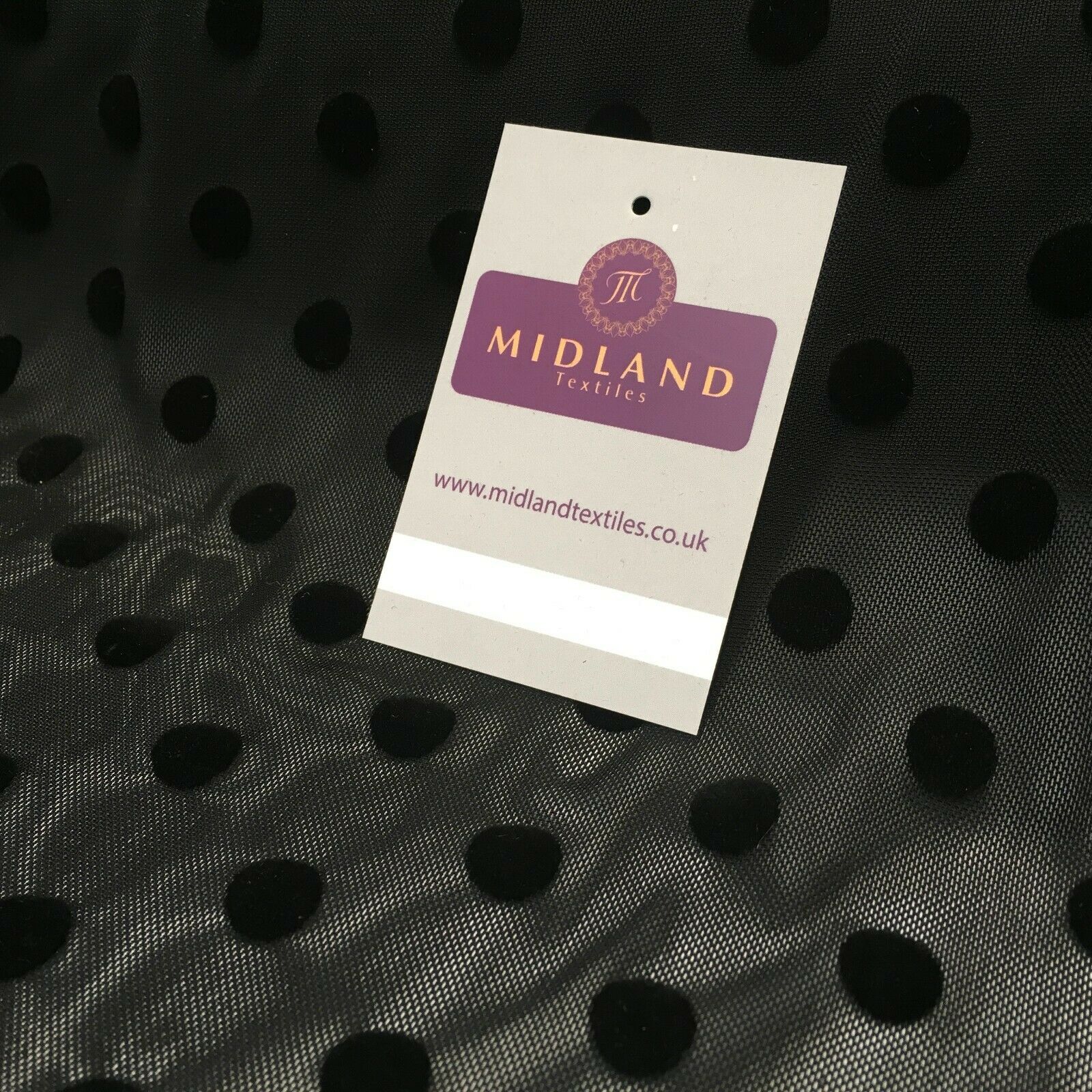 Flock 10mm Polka Dot Power Mesh Stretch Dress Fabric 139cm Wide M1148 Mtex