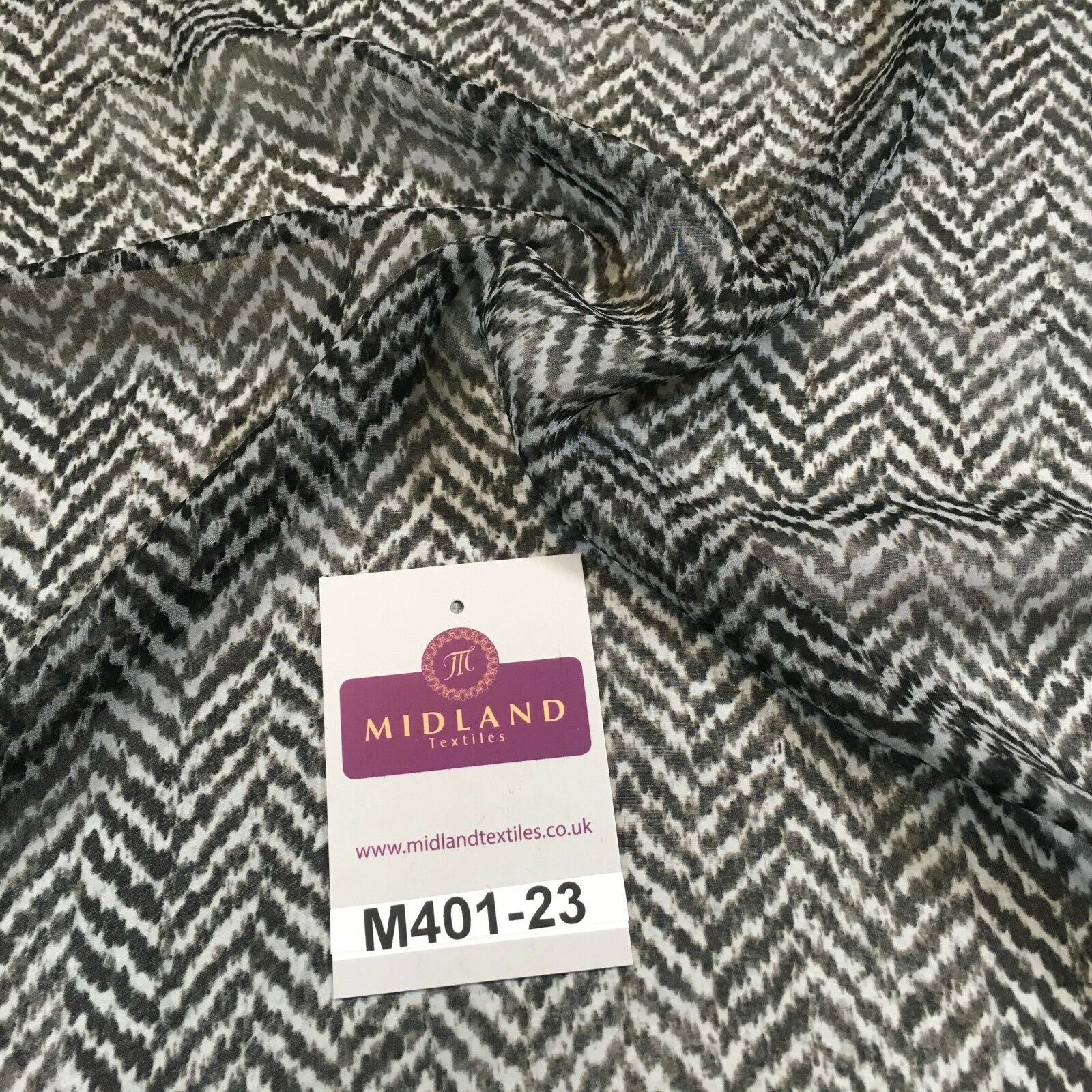 Grey and White Aztec Tribal LIght Printed Chiffon high street dress 58' M401-23