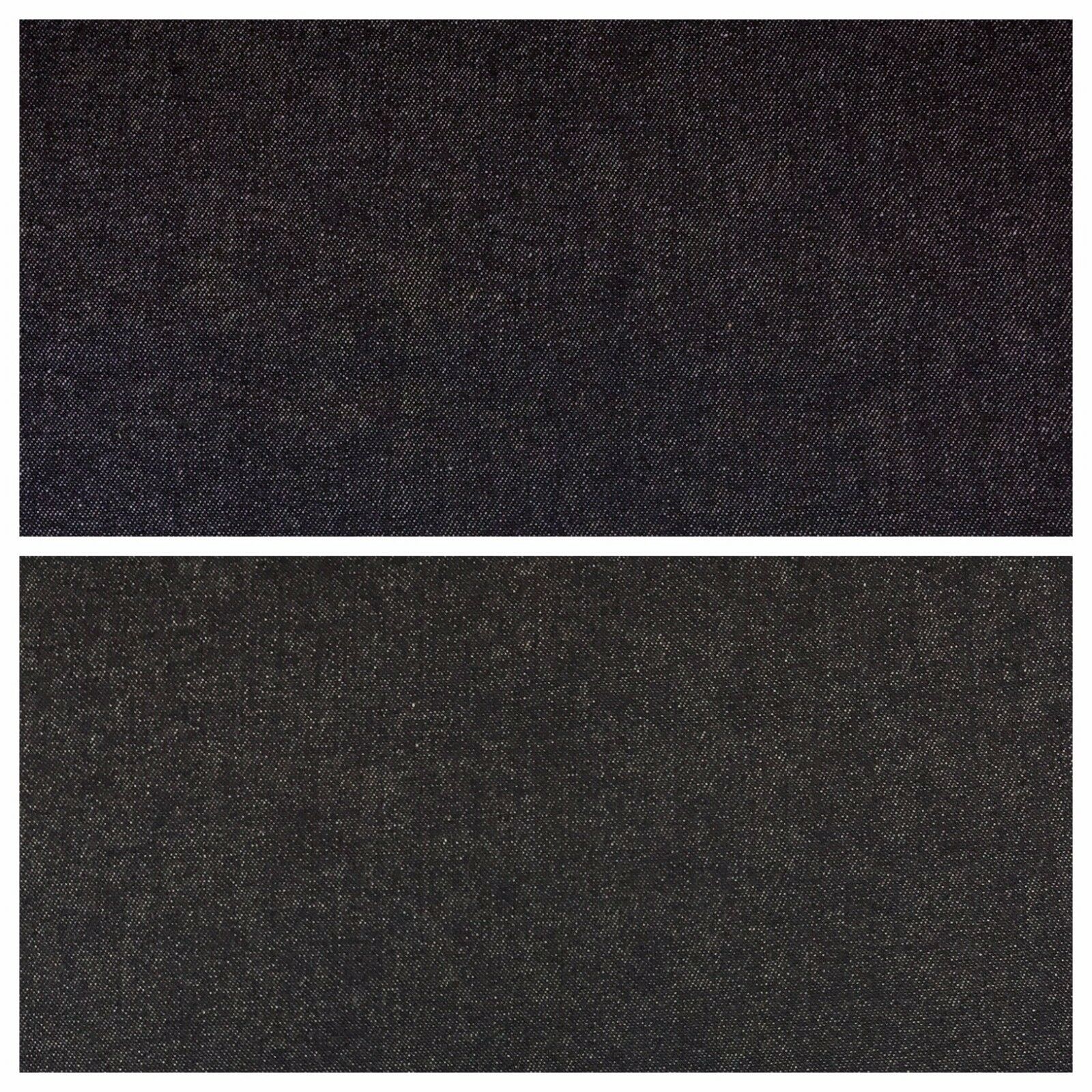 7.5oz Indigo-Black Denim Midweight 100% Cotton Fabric 58'Wide  M612 Mtex