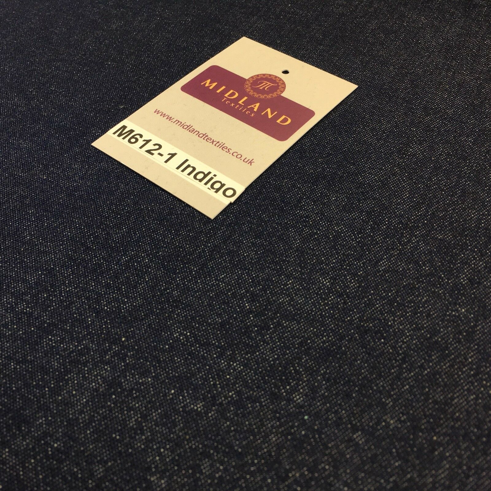 7.5oz Indigo-Black Denim Midweight 100% Cotton Fabric 58'Wide  M612 Mtex