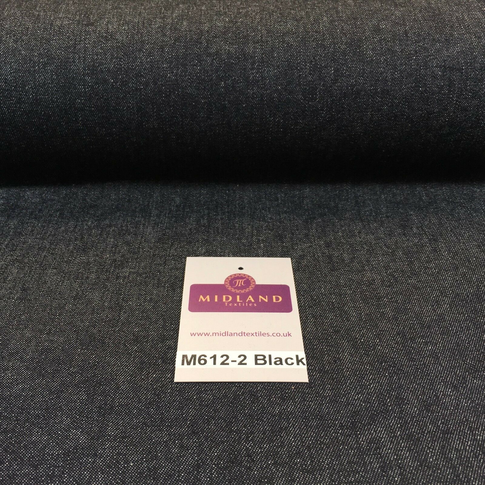 7.5oz Indigo-Black Denim Midweight 100% Cotton Fabric 58'Wide  M612 Mtex