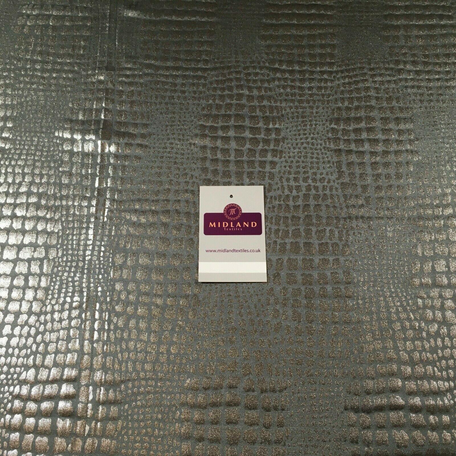 Animal Print Spandex Jersey Foil Stretch Dress Fabric 150cm MU1304