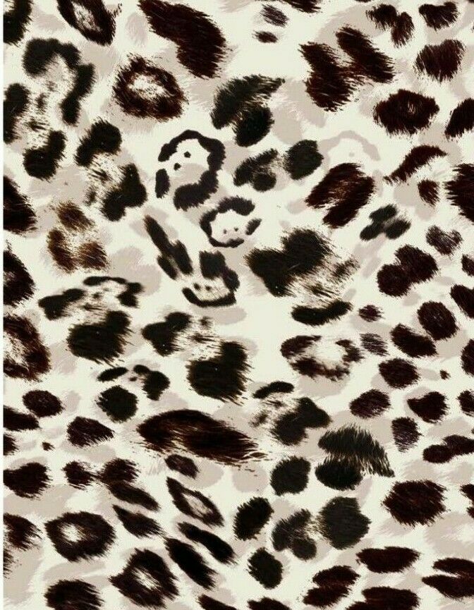 Natural Brown Animal Leopard Print 2 Way stretch Jersey dress Fabric M1522