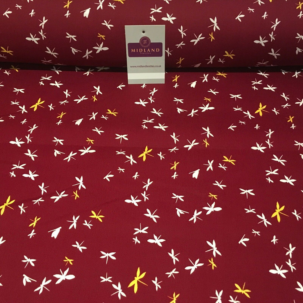 Dragonfly Silhouette 100% Cotton Printed Fabric 44