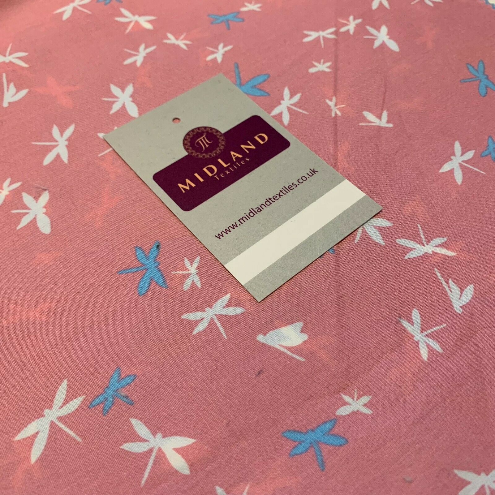 Dragonfly Silhouette 100% Cotton Printed Fabric 44' Wide M812 Mtex