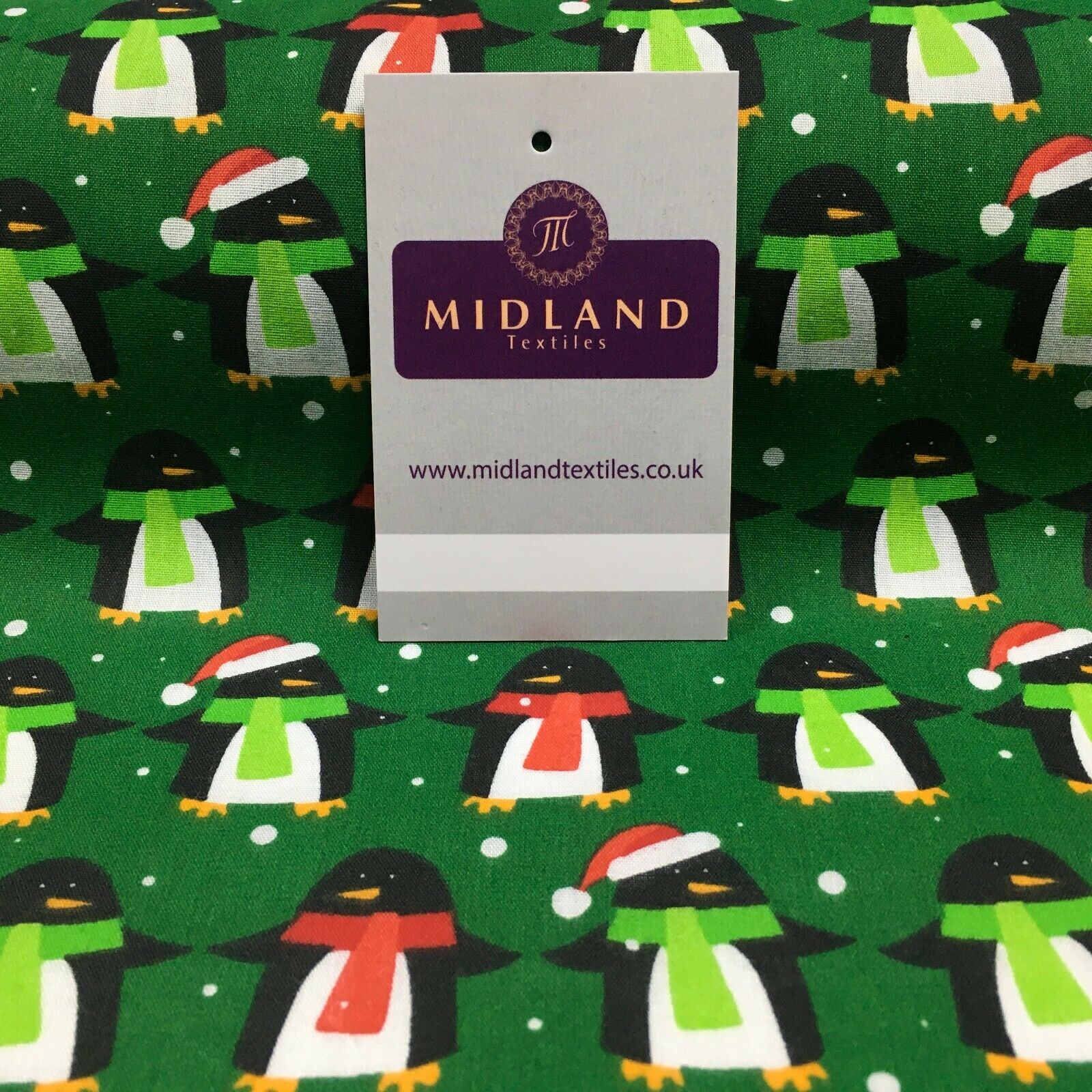 Christmas Penguin Xmas Printed cotton Fabric Craft Gifts 110 cm MD1289 Mtex