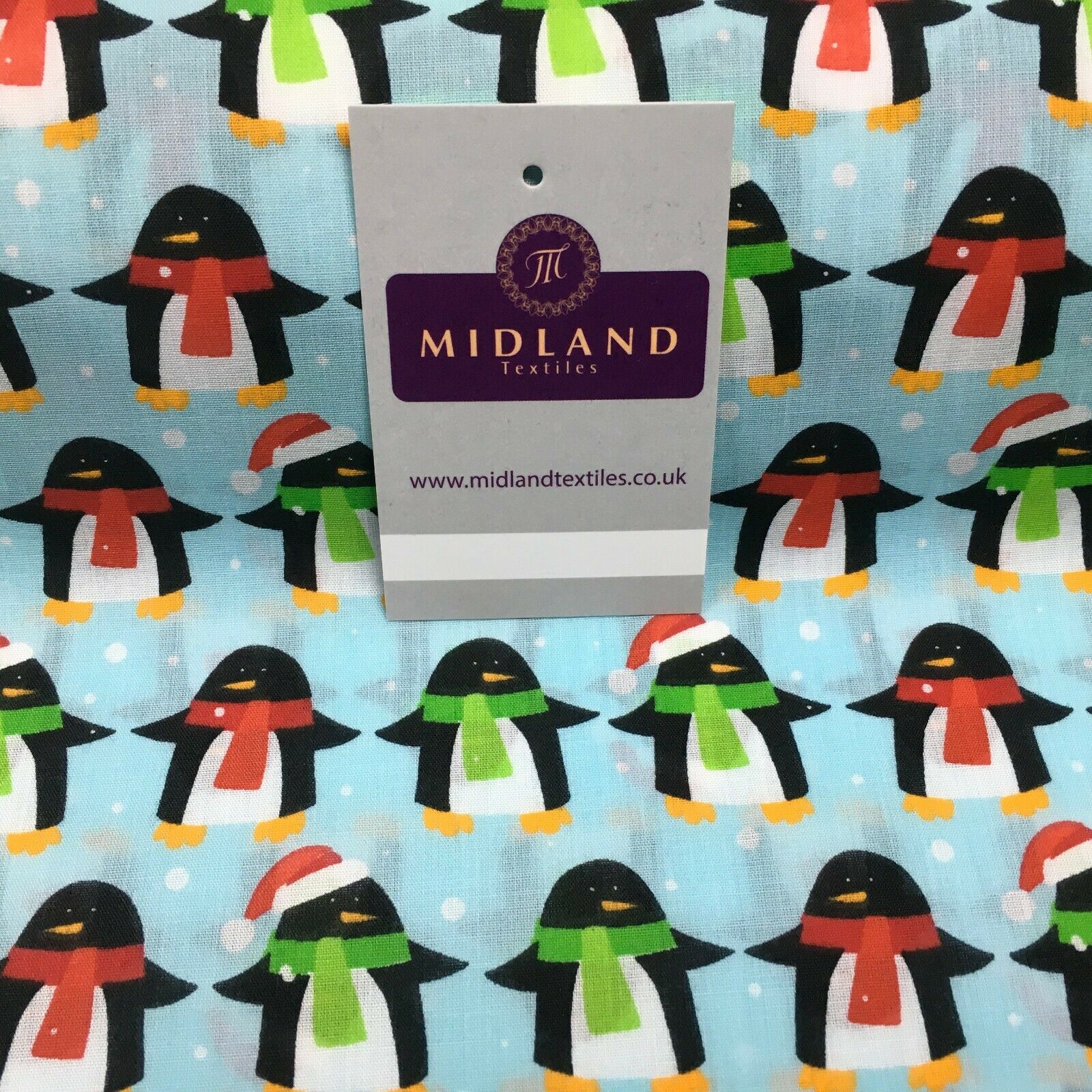 Christmas Penguin Xmas Printed cotton Fabric Craft Gifts 110 cm MD1289 Mtex