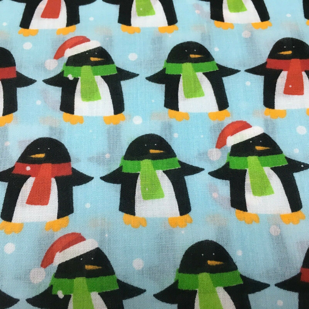 Christmas Penguin Xmas Printed cotton Fabric Craft Gifts 110 cm MD1289 Mtex